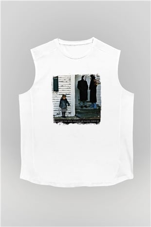 Brand New Baskılı Unisex Beyaz Kolsuz Tişört