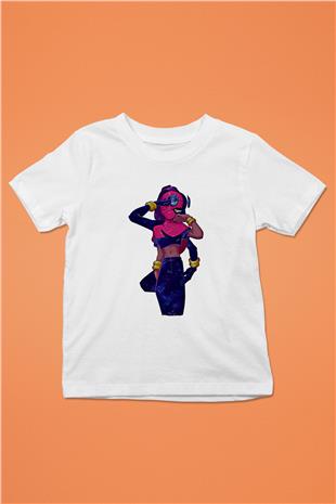 Brawl Stars Baskılı Beyaz Unisex Beyaz Çocuk Tişört - Tshirt