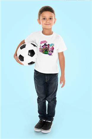 Brawl Stars Baskılı Beyaz Unisex Beyaz Çocuk Tişört - Tshirt