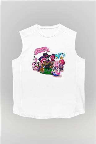 Brawl Stars Baskılı Beyaz Unisex Kolsuz Tişört - Tshirt