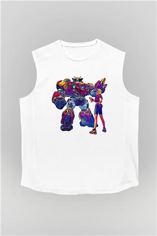 Brawl Stars Baskılı Beyaz Unisex Kolsuz Tişört - Tshirt