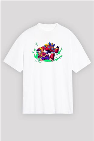 Brawl Stars Baskılı Beyaz Unisex Oversize Tişört - Tshirt