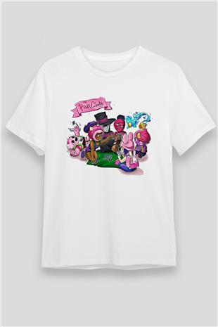 Brawl Stars Baskılı Unisex Beyaz Tişört - Tshirt