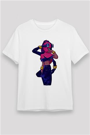 Brawl Stars Baskılı Unisex Beyaz Tişört - Tshirt