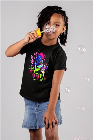Brawl Stars Baskılı Unisex Siyah Çocuk Tişört - Tshirt