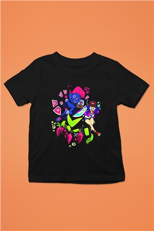 Brawl Stars Baskılı Unisex Siyah Çocuk Tişört - Tshirt