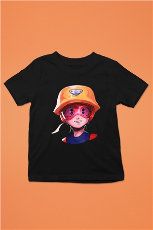 Brawl Stars Baskılı Unisex Siyah Çocuk Tişört - Tshirt