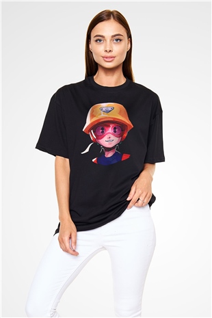 Brawl Stars Baskılı Unisex Siyah Oversize Tişört - Tshirt