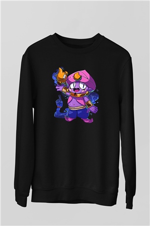 Brawl Stars Baskılı Unisex Siyah Sweatshirt