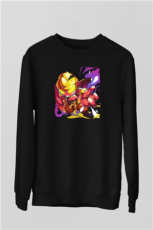 Brawl Stars Baskılı Unisex Siyah Sweatshirt