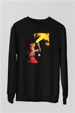 Brawl Stars Baskılı Unisex Siyah Sweatshirt