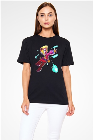 Brawl Stars Baskılı Unisex Siyah Tişört - Tshirt