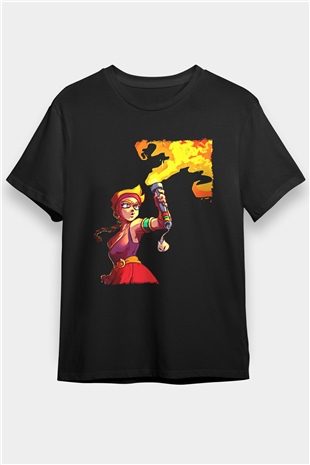Brawl Stars Baskılı Unisex Siyah Tişört - Tshirt