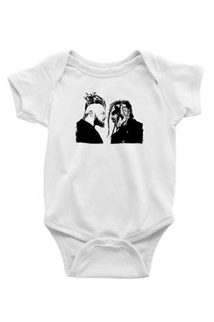 Bray Wyatt Baskılı Beyaz Unisex Bebek Body - Zıbın