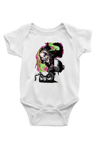 Bray Wyatt Baskılı Beyaz Unisex Bebek Body - Zıbın