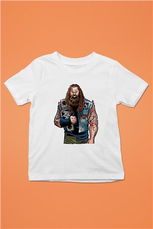 Bray Wyatt Baskılı Beyaz Unisex Beyaz Çocuk Tişört - Tshirt