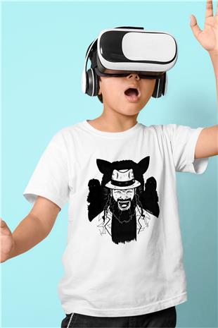 Bray Wyatt Baskılı Beyaz Unisex Beyaz Çocuk Tişört - Tshirt