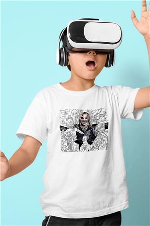 Bray Wyatt Baskılı Beyaz Unisex Beyaz Çocuk Tişört - Tshirt