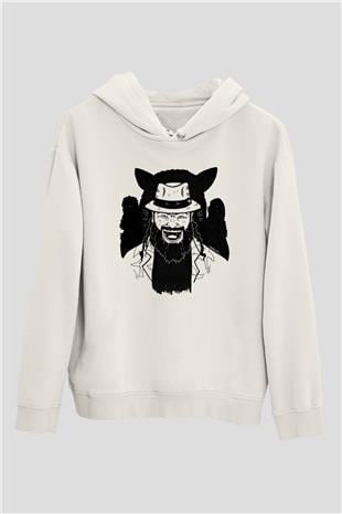 Bray Wyatt Baskılı Beyaz Unisex Hoodie