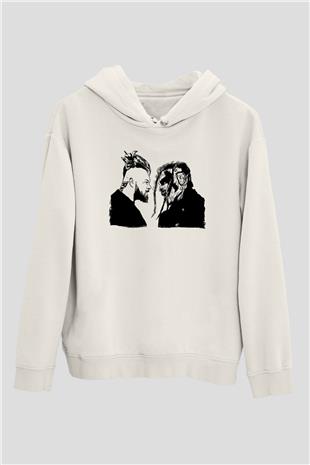 Bray Wyatt Baskılı Beyaz Unisex Hoodie
