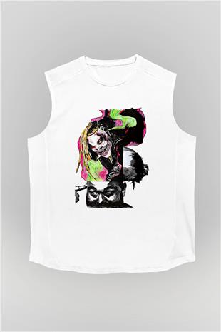 Bray Wyatt Baskılı Beyaz Unisex Kolsuz Tişört - Tshirt