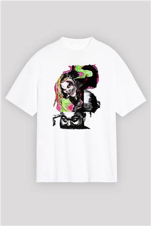 Bray Wyatt Baskılı Beyaz Unisex Oversize Tişört - Tshirt