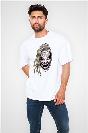 Bray Wyatt Baskılı Beyaz Unisex Oversize Tişört - Tshirt