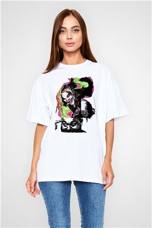 Bray Wyatt Baskılı Beyaz Unisex Oversize Tişört - Tshirt