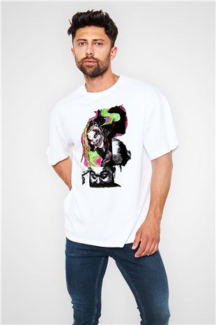 Bray Wyatt Baskılı Beyaz Unisex Oversize Tişört - Tshirt