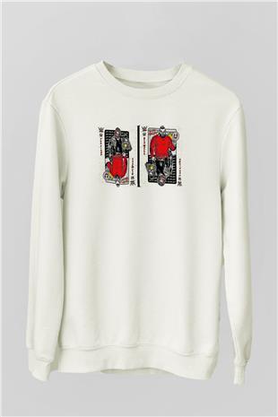 Bray Wyatt Baskılı Beyaz Unisex Sweatshirt