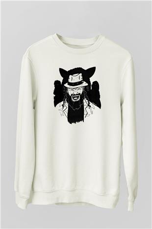 Bray Wyatt Baskılı Beyaz Unisex Sweatshirt