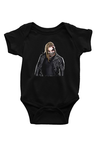 Bray Wyatt Baskılı Unisex Siyah Bebek Body - Zıbın