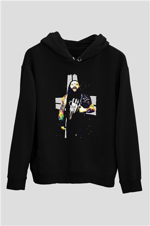 Bray Wyatt Baskılı Unisex Siyah Hoodie