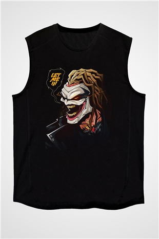 Bray Wyatt Baskılı Unisex Siyah Kolsuz Tişört - Tshirt