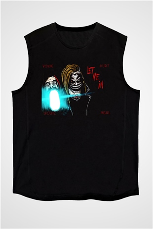 Bray Wyatt Baskılı Unisex Siyah Kolsuz Tişört - Tshirt
