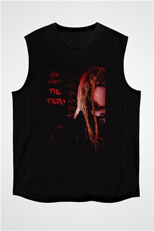 Bray Wyatt Baskılı Unisex Siyah Kolsuz Tişört - Tshirt