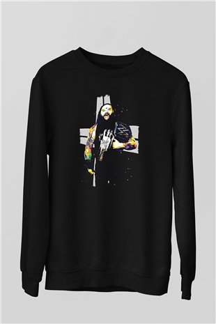 Bray Wyatt Baskılı Unisex Siyah Sweatshirt