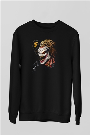 Bray Wyatt Baskılı Unisex Siyah Sweatshirt