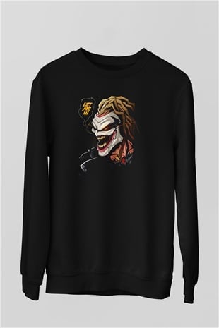 Bray Wyatt Baskılı Unisex Siyah Sweatshirt