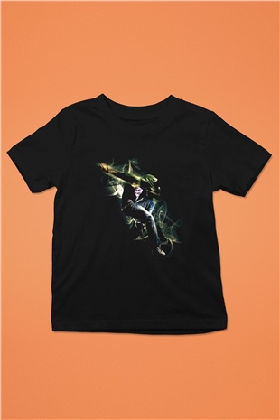 Breakdans Baskılı Siyah Unisex Çocuk Tişört
