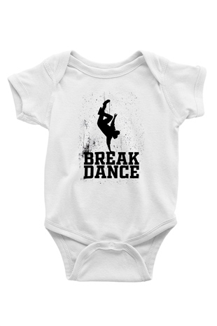 Breakdans Beyaz Bebek Body - Zıbın