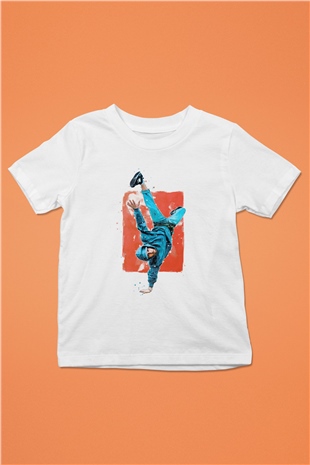Breakdans Beyaz Unisex Çocuk Tişört