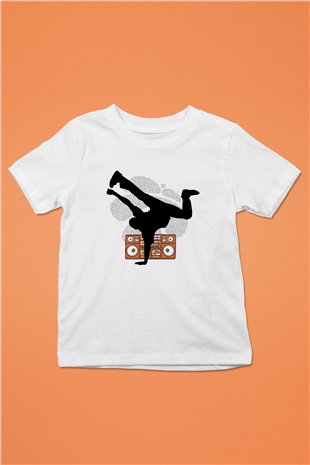 Breakdans Beyaz Unisex Çocuk Tişört