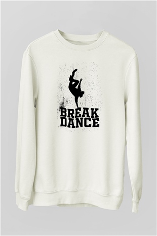 Breakdans Beyaz Unisex Sweatshirt