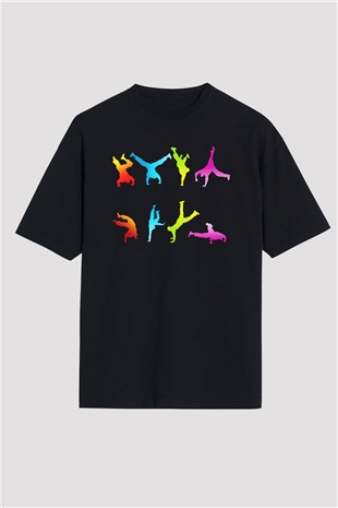 Breakdans Siyah Unisex Oversize Tişört T-Shirt