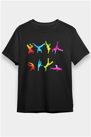 Breakdans Siyah Unisex Tişört T-Shirt - TişörtFabrikası
