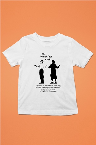 Breakfast Club Baskılı Beyaz Unisex Çocuk Tişört