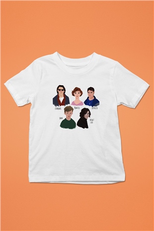 Breakfast Club Baskılı Beyaz Unisex Çocuk Tişört