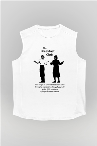 Breakfast Club Beyaz Unisex Kolsuz Tişört