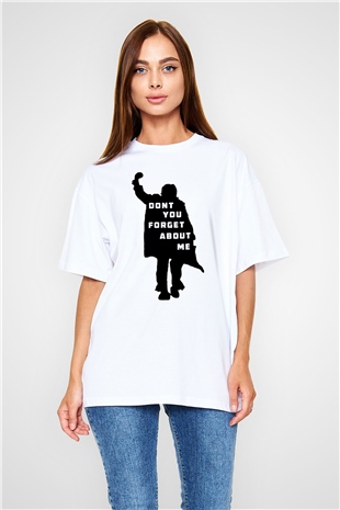 Breakfast Club Beyaz Unisex Oversize Tişört
